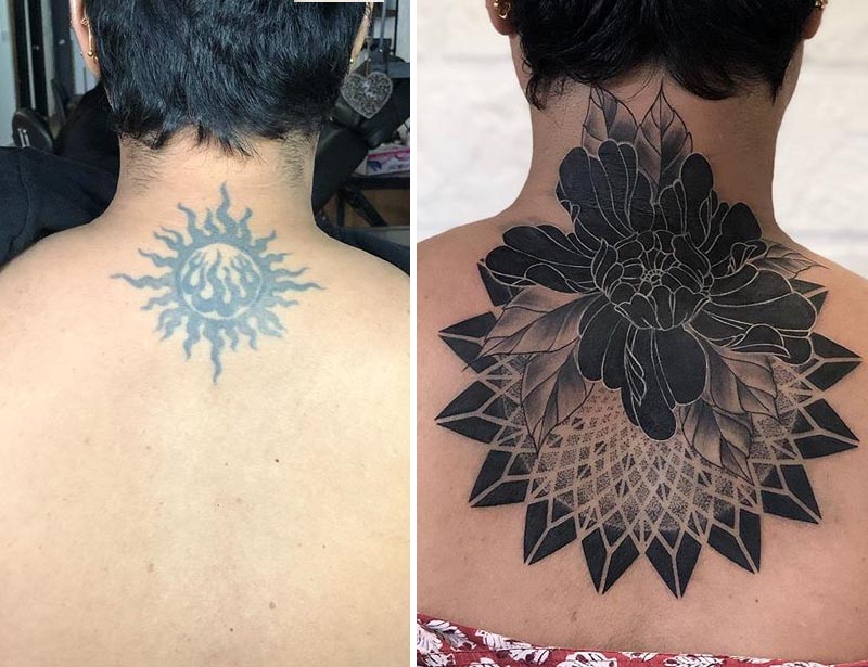 9. Neck Tattoo Cover Up Ideas - wide 3