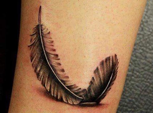 3d feather tattoo