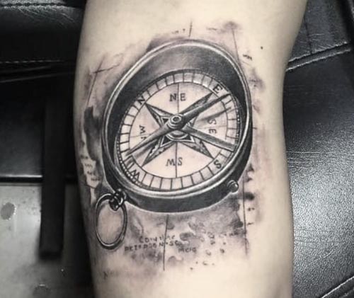 compass tattoo design