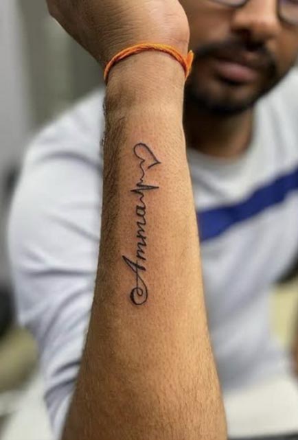 amma tattoo with lifeline