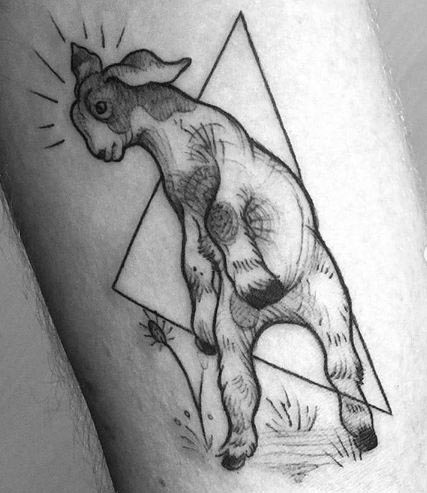goat tattoo design