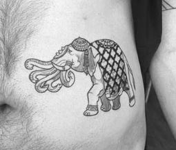 indian traditional elephant tattoo design