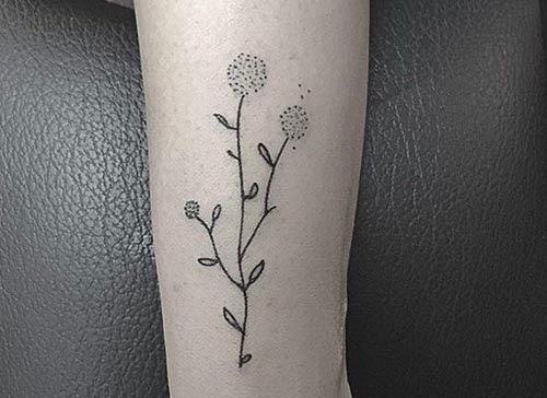 dandelion seeds plant tattoo