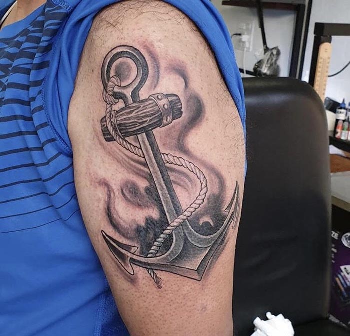 anchor tattoo-design on arm