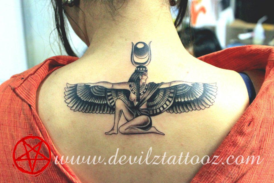 egyptian god goddess ibis tattoo art
