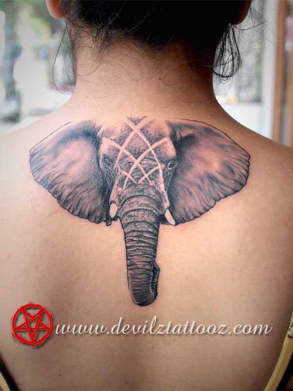 elephant tattoo design