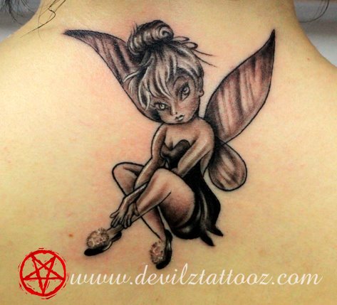 I want this kind of tink tattoo on my foot with her writing 