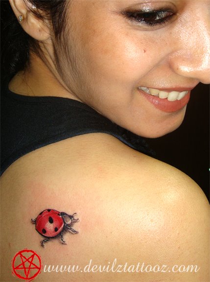 ladybug color tattoo