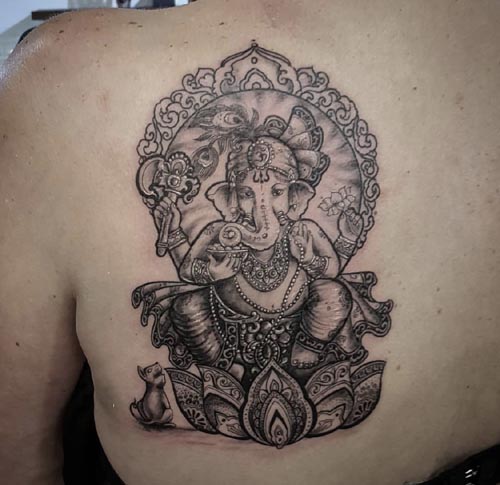 ganesha tattoo design on back