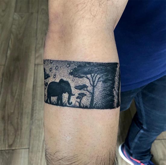 armband tiger safari tattoo male