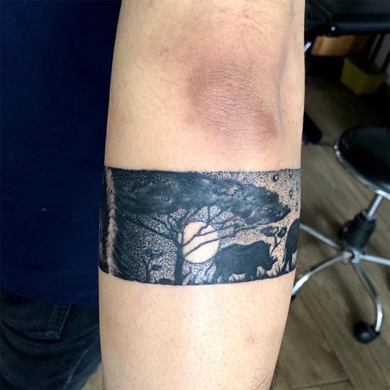 armband tiger safari tattoo male