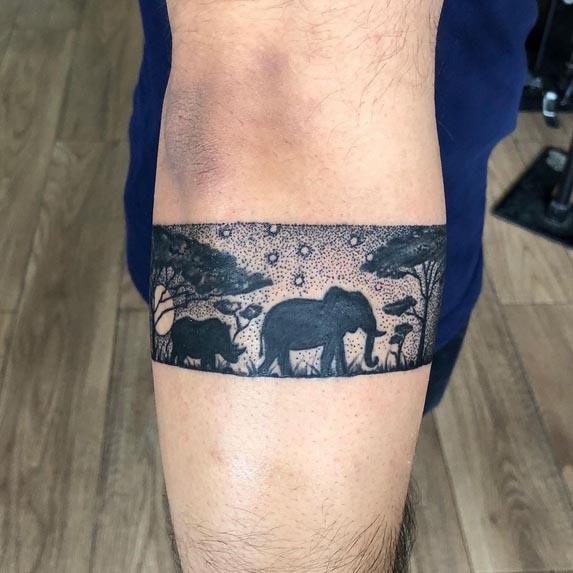 armband tiger safari tattoo male