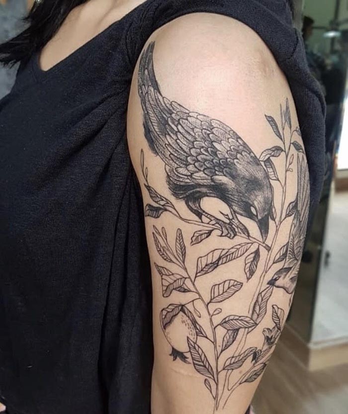 crow tattoo design