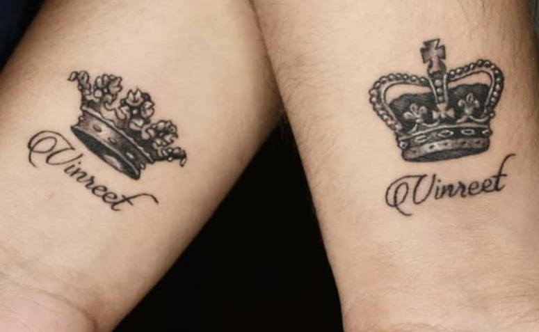 king queen crown tattoo