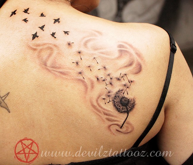 dandelion tattoo