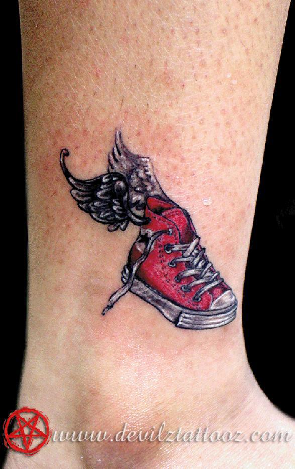 percy jackson wings red converse shoes tattoo