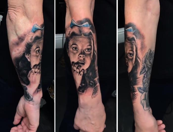 armband daughters love portrait tattoo
