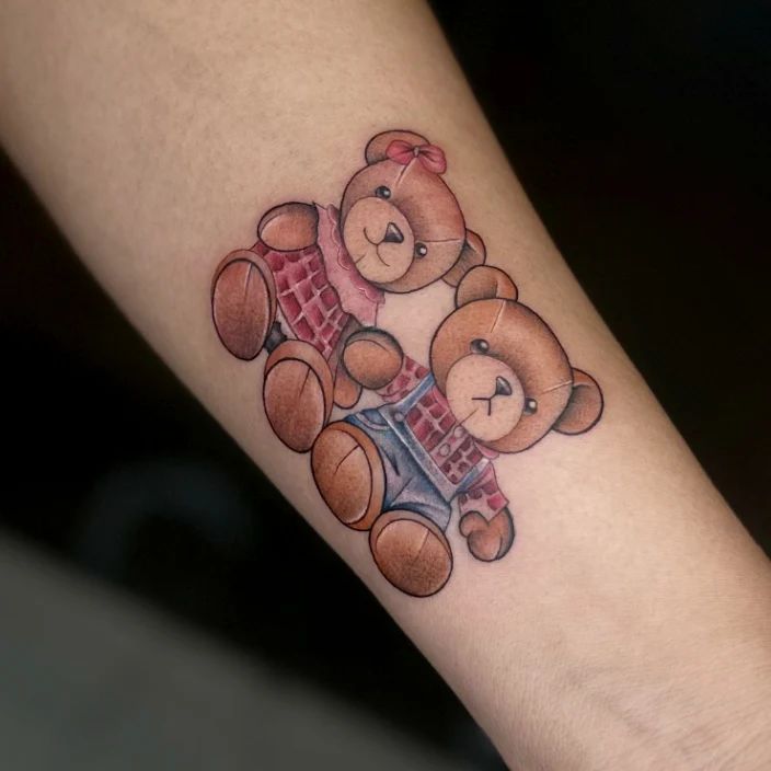 childhood memories teddy bears tattoo