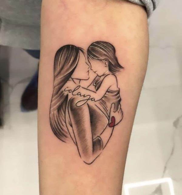mother daughter love tattoo