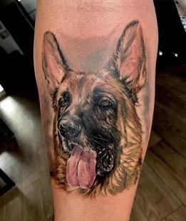 Dog Tattoo Design Inspirations & Placement Ideas with Meaning