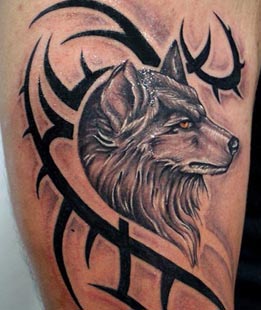wolf tattoo design idea