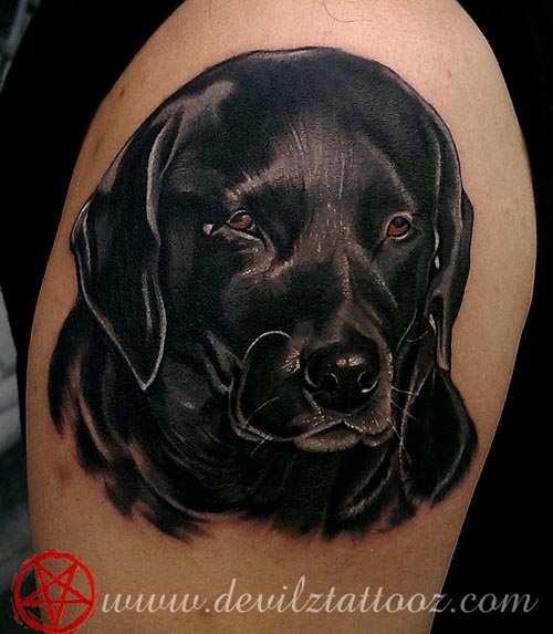 black labrador tattoo