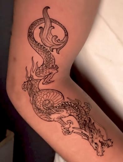 dragon tattoo design male arm