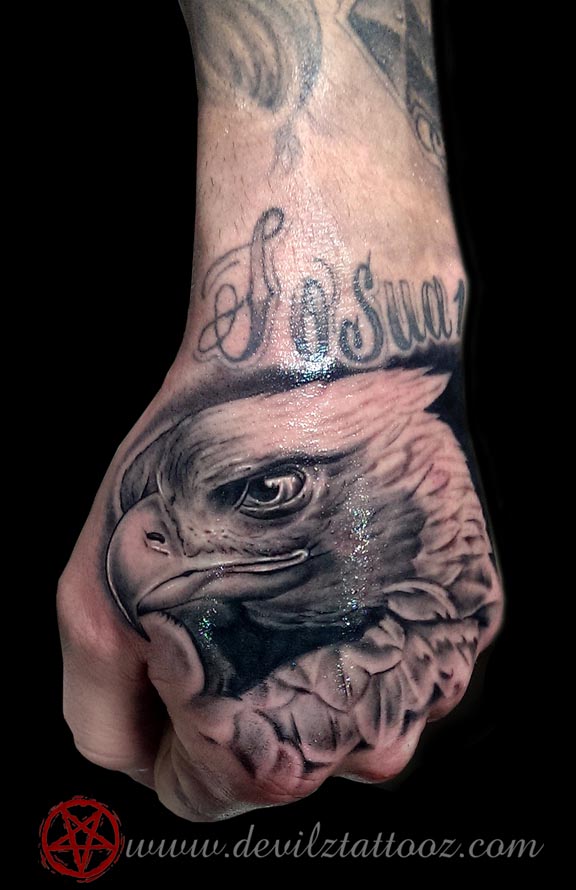 eagle hand tattoo