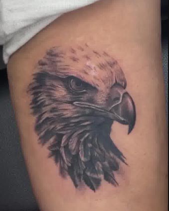 eagle head tattoo design male bicep