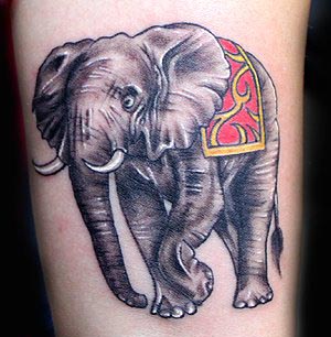 simple elephant tattoo design