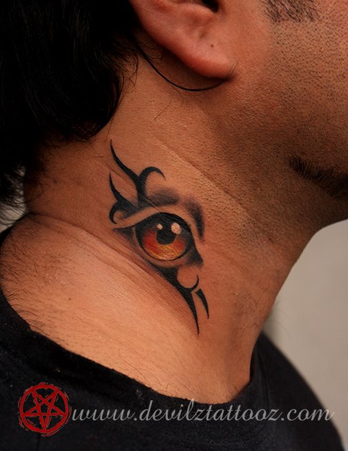 eye tattoo neck