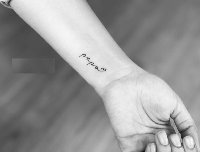 papa tattoo for girl