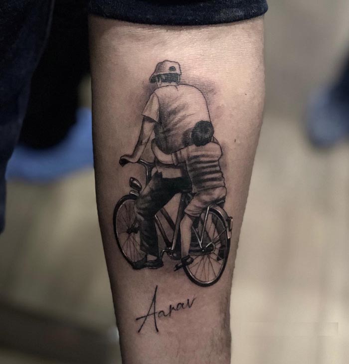 Storylines Tattoo - Cycling is forever. . #tattoos #tattoo #tattooformen  #tattooforwomen #simple tattoo #tattooidea #populartattoos  #minimalistictattoo #funtattoo #blacktattoo #calftattoo #legtattoo  #geometrictattoo #tattoodesign #moderntattoo | Facebook