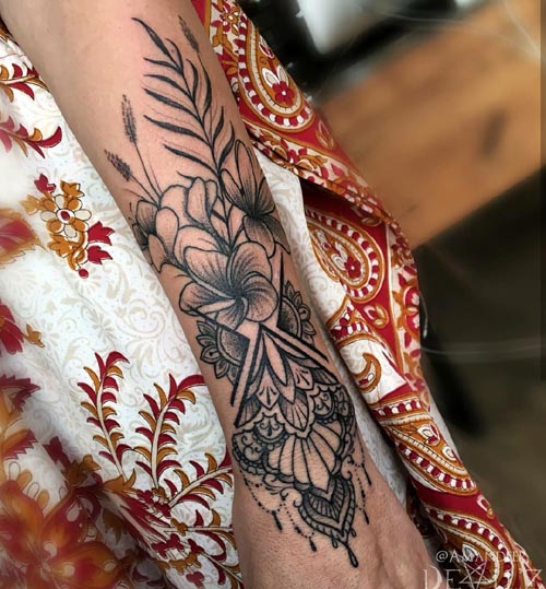 mandala flower tattoo design