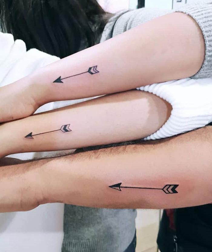 group arrow tattoo