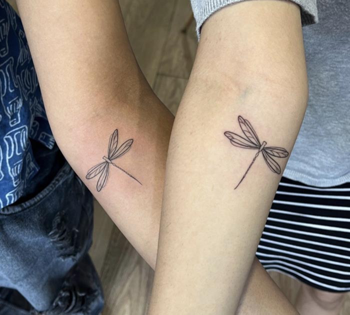 tattoo twinning dragonfly