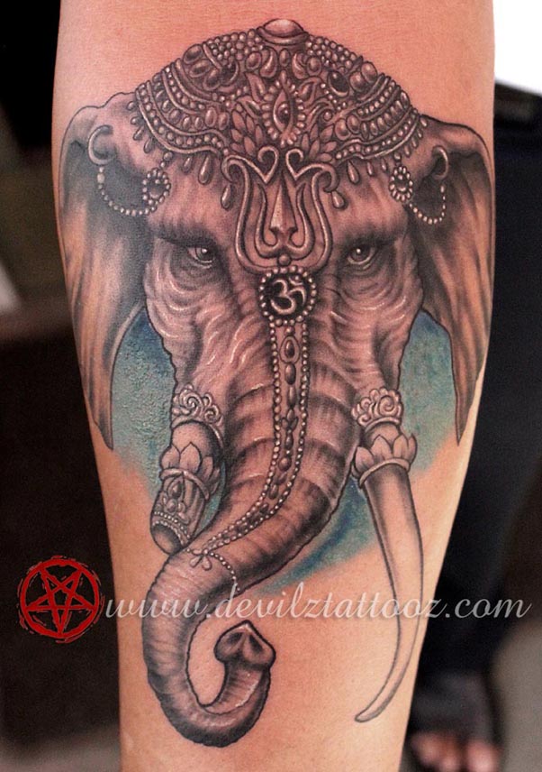 elephant ganesha tattoo devilz