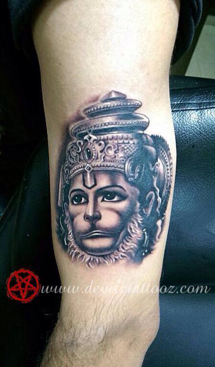 Lord hanuman tattoo | Hanuman tattoo, Tattoos, Hanuman