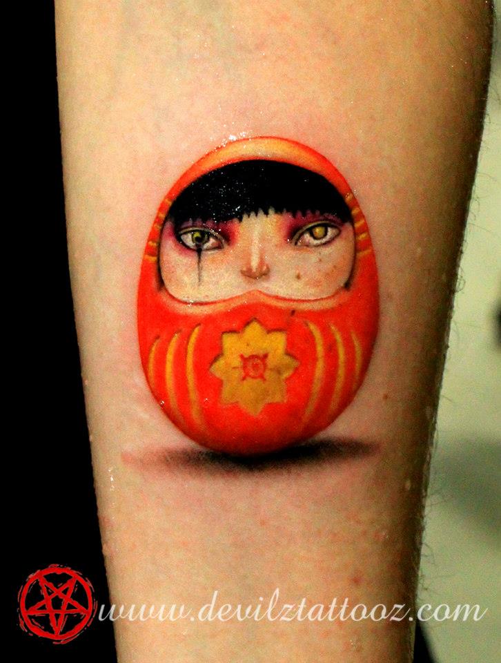 japanese daruma doll tattoo david ho painting