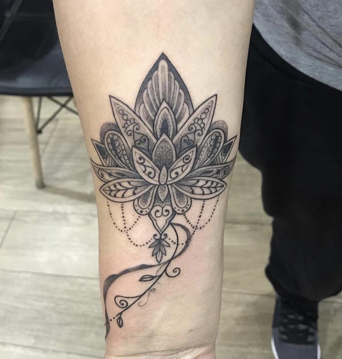 mandala tattoo with ganesha