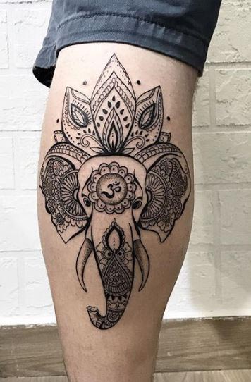 elephant mandala tattoo