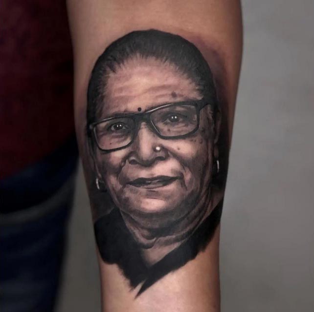 forearm portrait mother