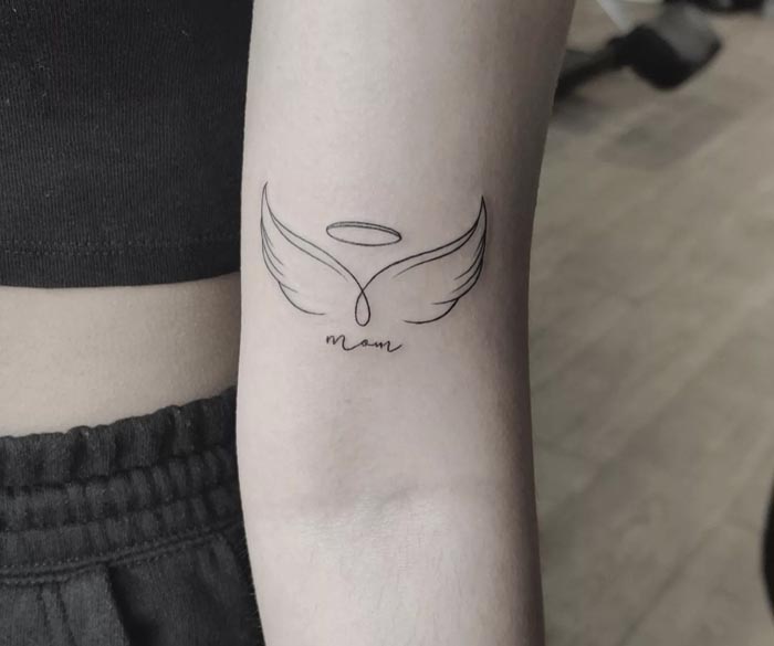 simple mom tattoo idea