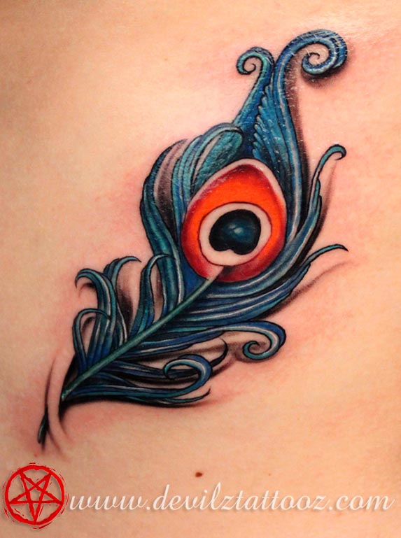 peacock feather tattoo design