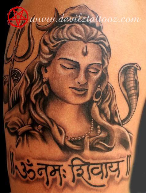 Shiv with Trishul Tattoo Waterproof Sticker Mahadev God Shiva Temporar –  Temporarytattoowala