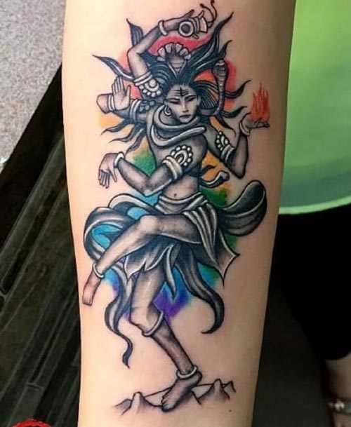 shiva tandav tattoo on Arm
