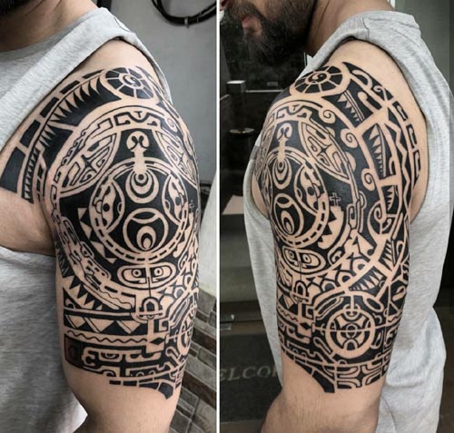 intricate samoan tattoo design