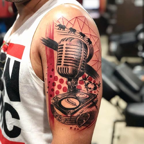 music lover tattoo design