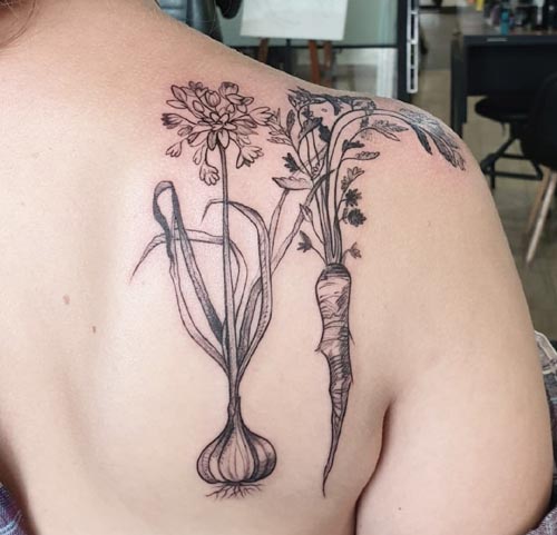 vegan love tattoo design