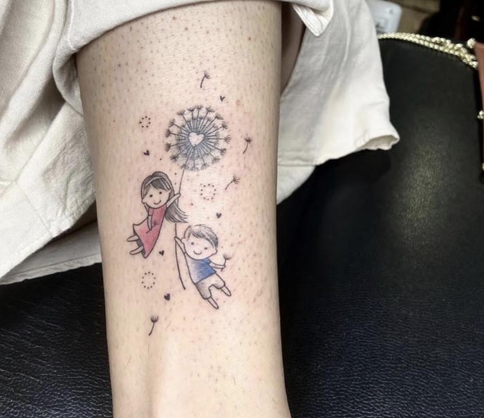 childhood memory ankle tattoo